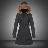 femmes doudoune moncler ski blouson cloak col fourrure noir